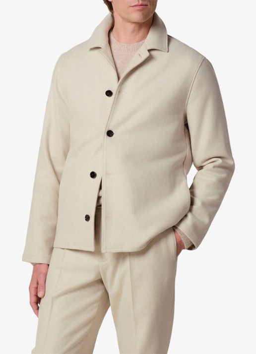 Profuomo Regular fit overshirt van wol