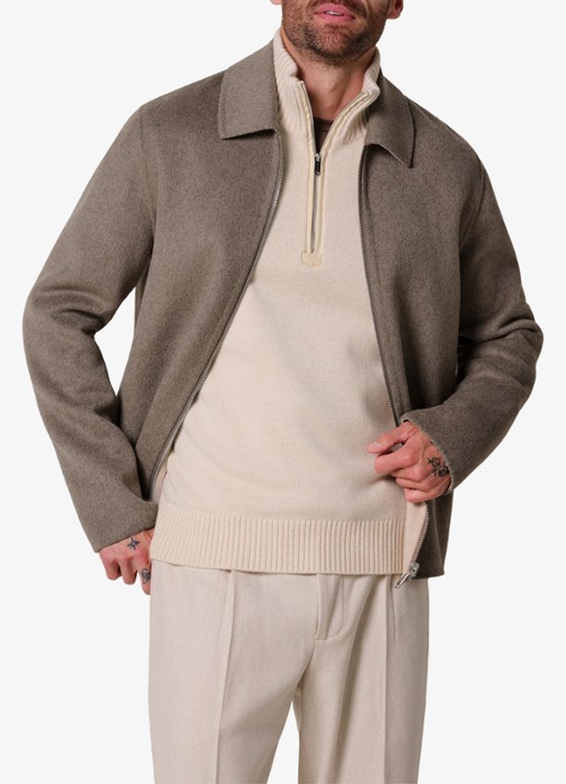 Profuomo Regular fit overshirt van wol