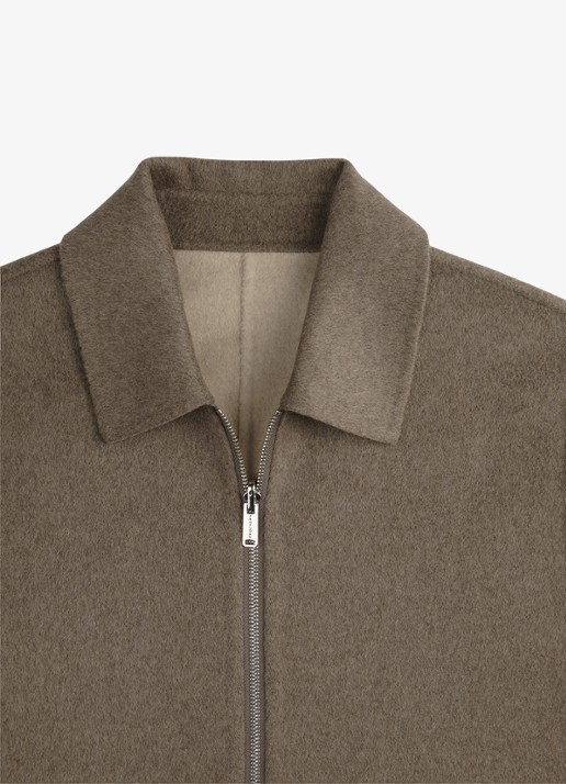 Profuomo Regular fit overshirt van wol - detail 5 beige
