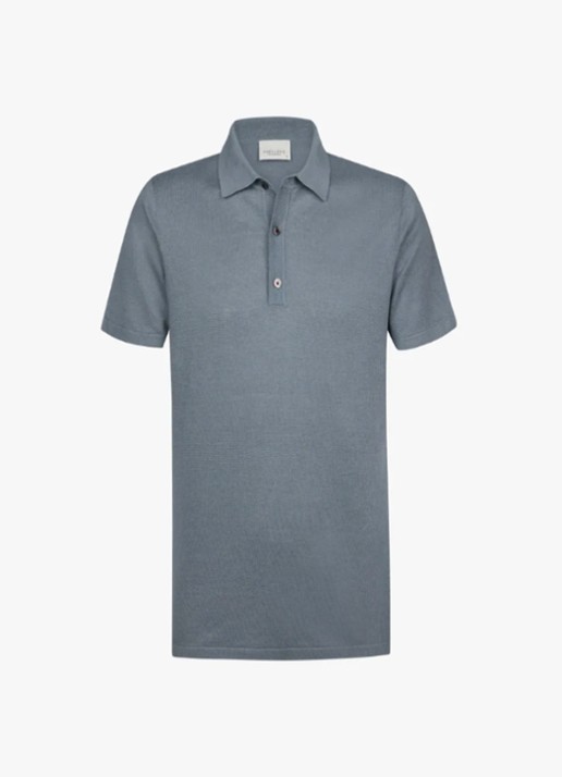 Profuomo Regular fit polo in linnenblend