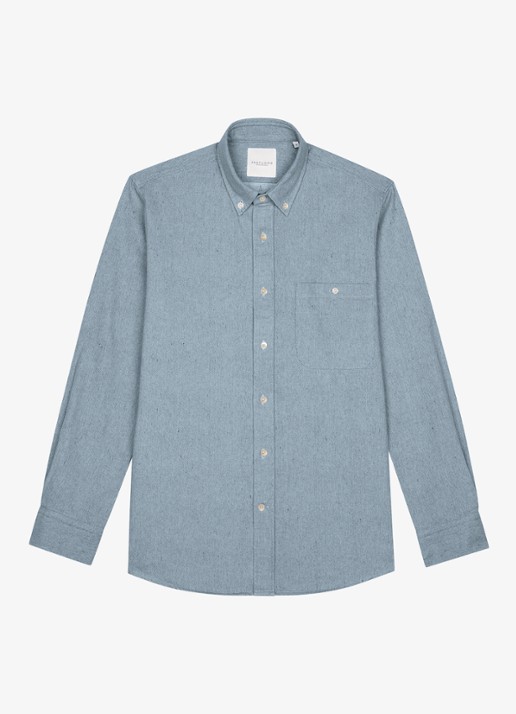 Profuomo Relax fit denim shirt - detail 5 blauw