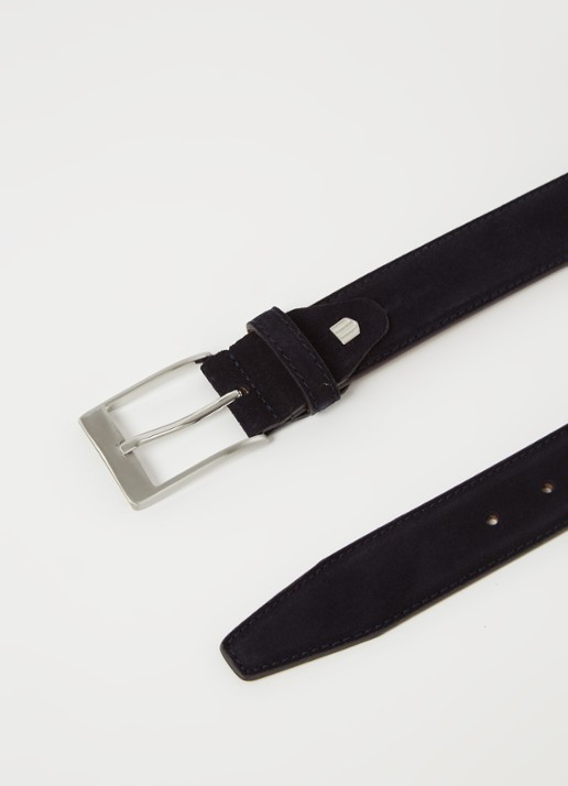 Profuomo Riem van suède - detail 2 donkerblauw
