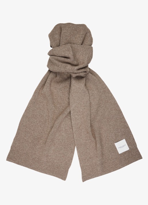 Profuomo Sjaal in wol blend - voorkant 2 bruin