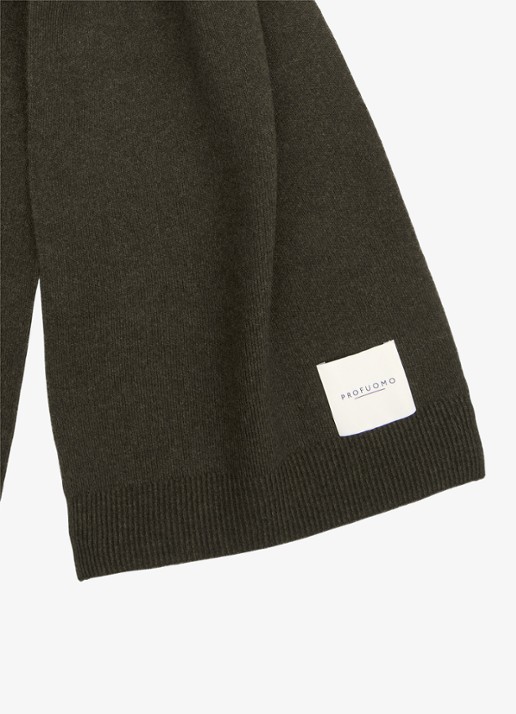 Profuomo Sjaal in wol blend - detail groen