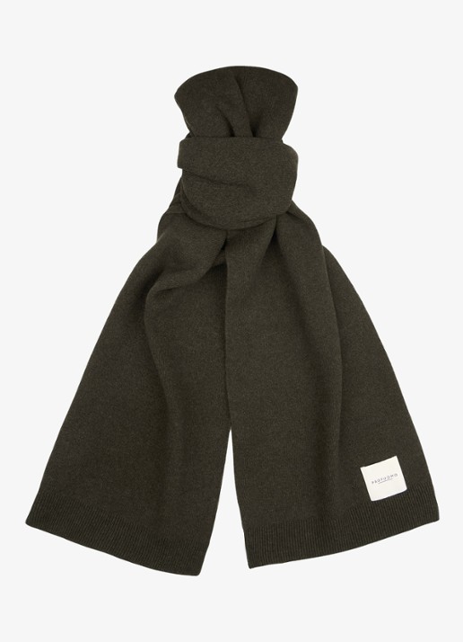 Profuomo Sjaal in wol blend - voorkant 2 groen