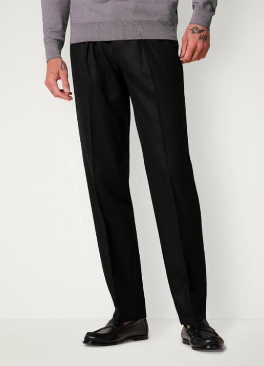 Profuomo Slim fit chino in wolblend