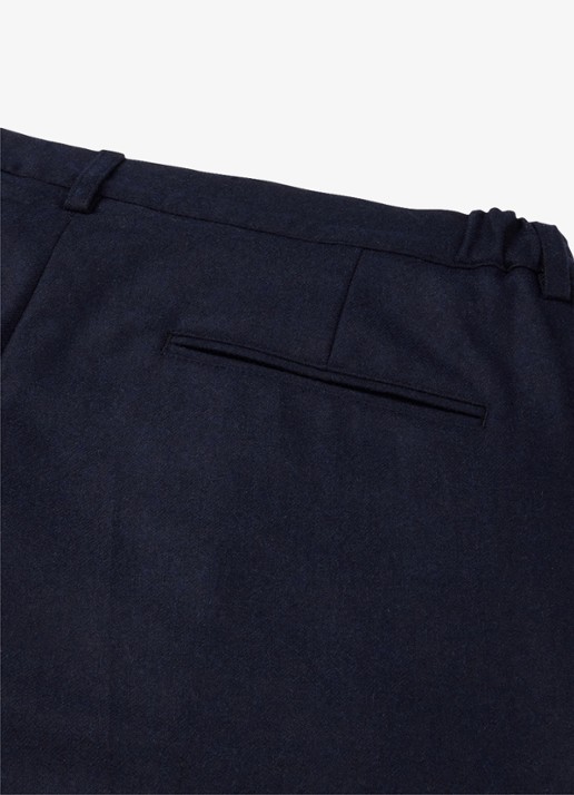 Profuomo Slim fit chino in wolblend - detail 2 donkerblauw