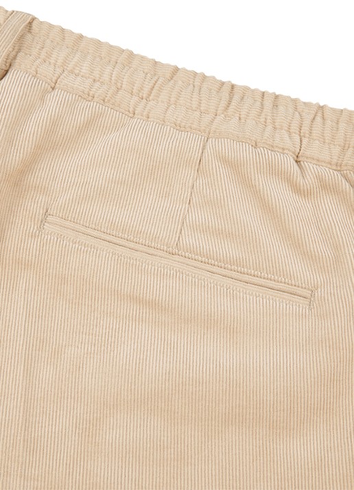 Profuomo Slim fit chino van corduroy met steekzakken - detail 6 donkerbeige