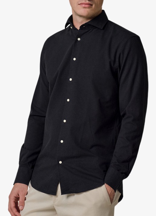 Profuomo Slim fit overhemd in linnenblend