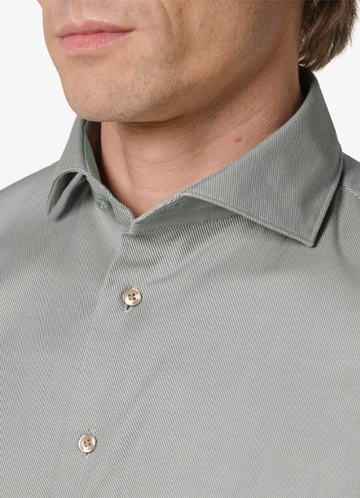 Profuomo Slim fit overhemd - detail 4 grijs