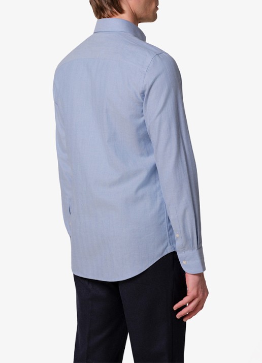 Profuomo Slim fit overhemd - achterkant blauw