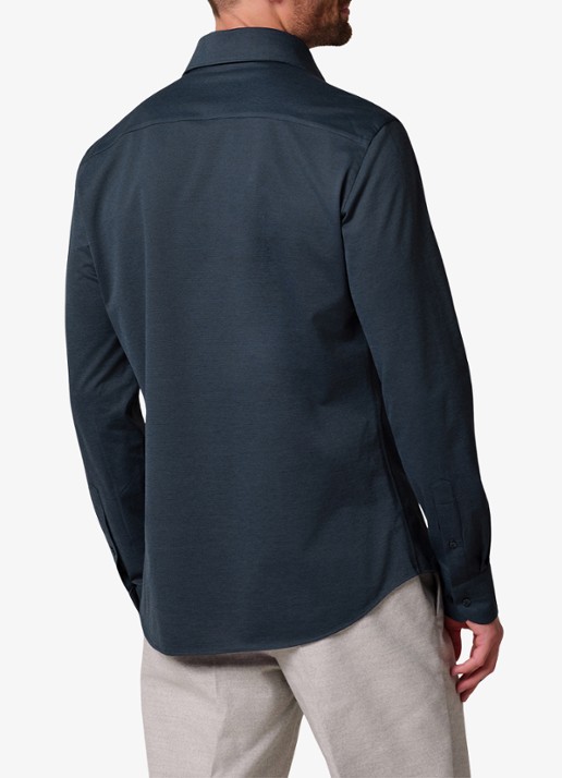 Profuomo Slim fit overhemd - achterkant donkerblauw