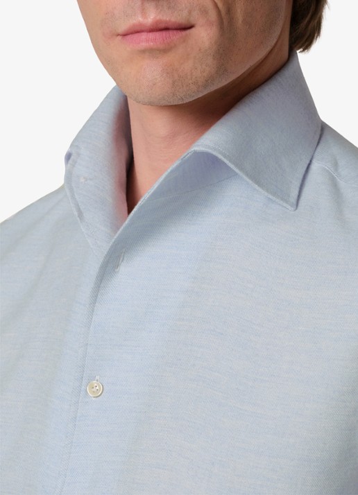 Profuomo Slim fit overhemd - detail 3 lichtblauw