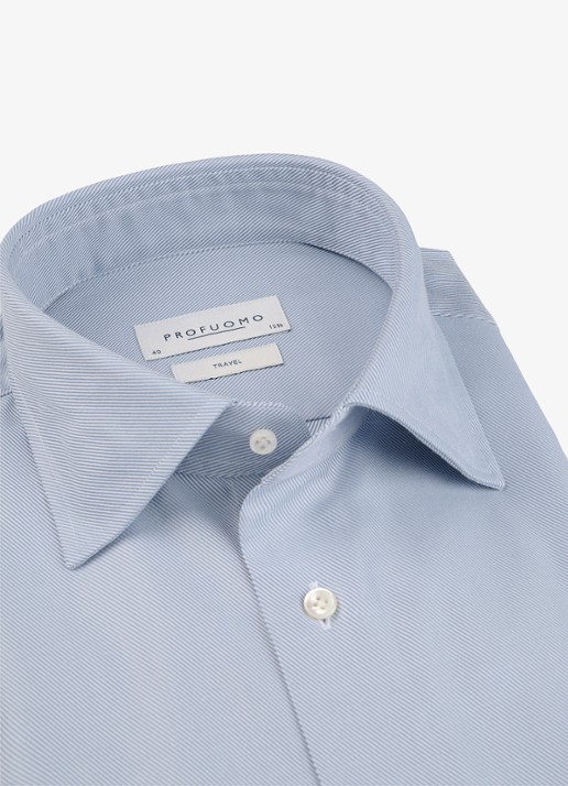 Profuomo Slim fit overhemd - detail 3 lichtblauw