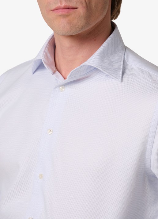 Profuomo Slim fit overhemd - detail 6 lichtblauw