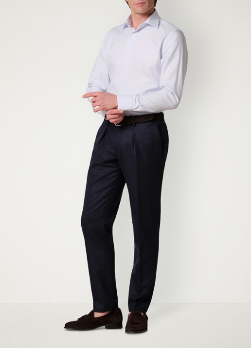 Profuomo Slim fit overhemd - voorkant 2 lichtblauw
