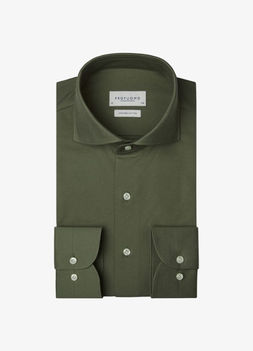 Profuomo Slim fit overhemd - voorkant 2 khaki