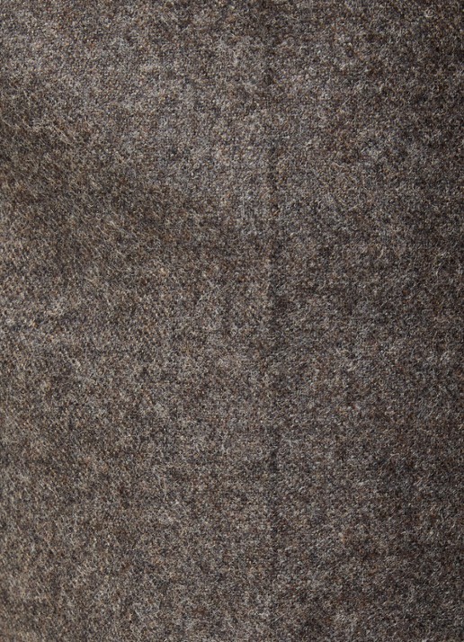 Profuomo Slim fit pantalon in wolblend met steekzakken - detail 8 middengrijs