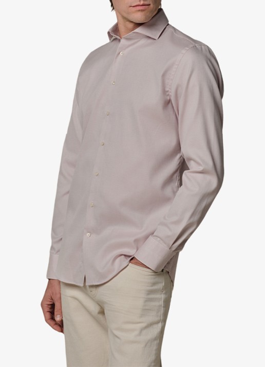 Profuomo Slim fit strijkvrij shirt met cutaway kraag