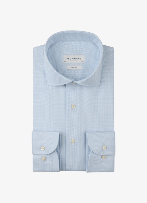 Profuomo Slim fit strijkvrij shirt met cutaway kraag