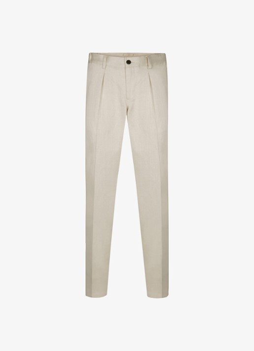 Profuomo Straight fit chino in linnenblend