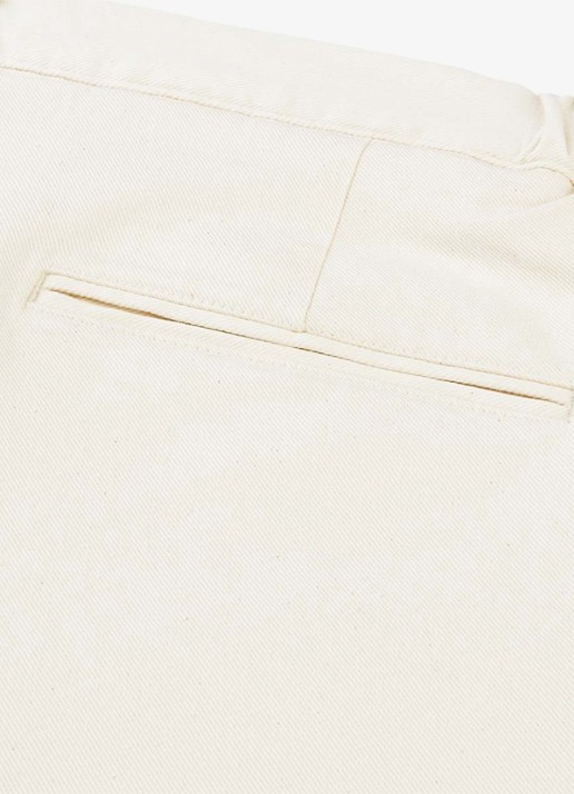 Profuomo Straight fit chino met steekzakken - detail 5 gebroken wit