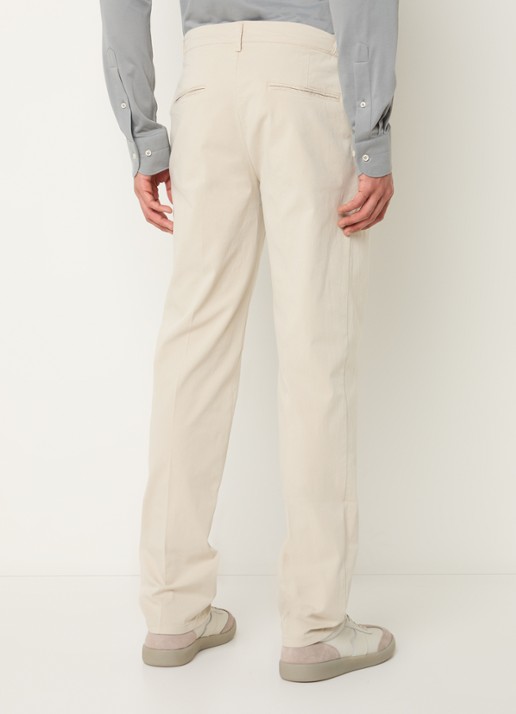 Profuomo Straight fit chino met stretch - achterkant 3 zand