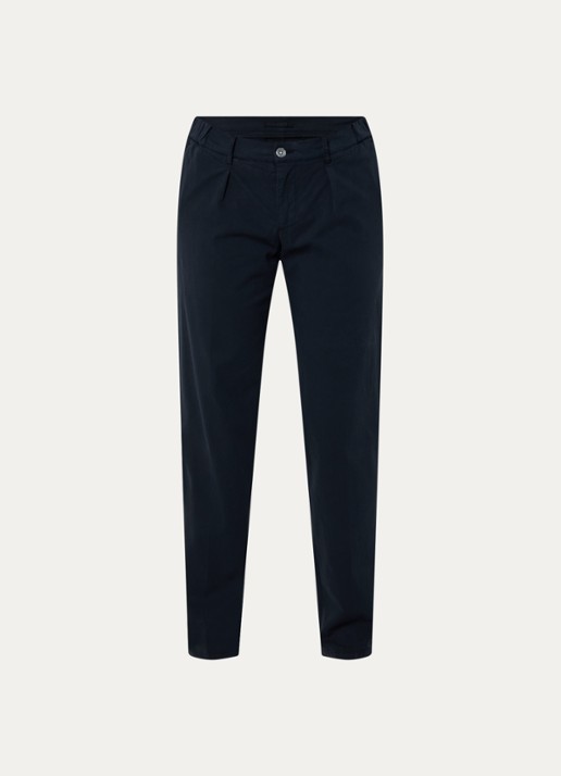 Profuomo Straight fit chino met stretch - voorkant 4 donkerblauw