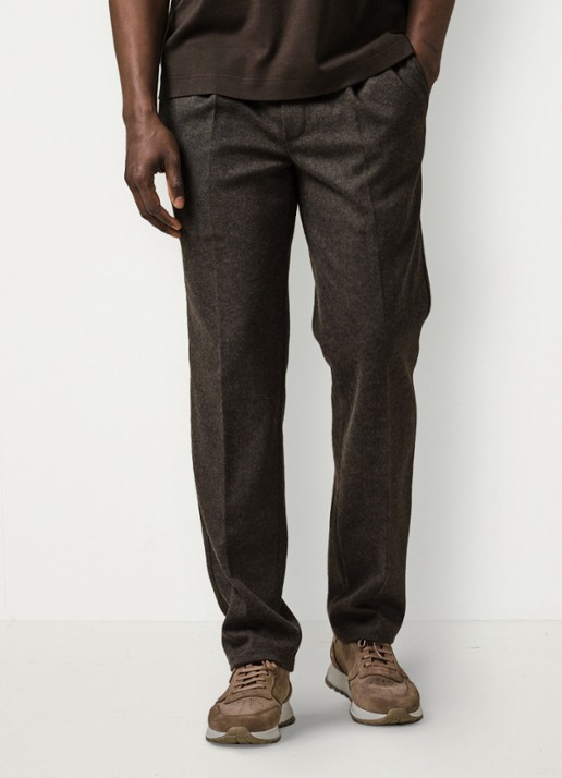 Profuomo Straight fit pantalon in wolblend