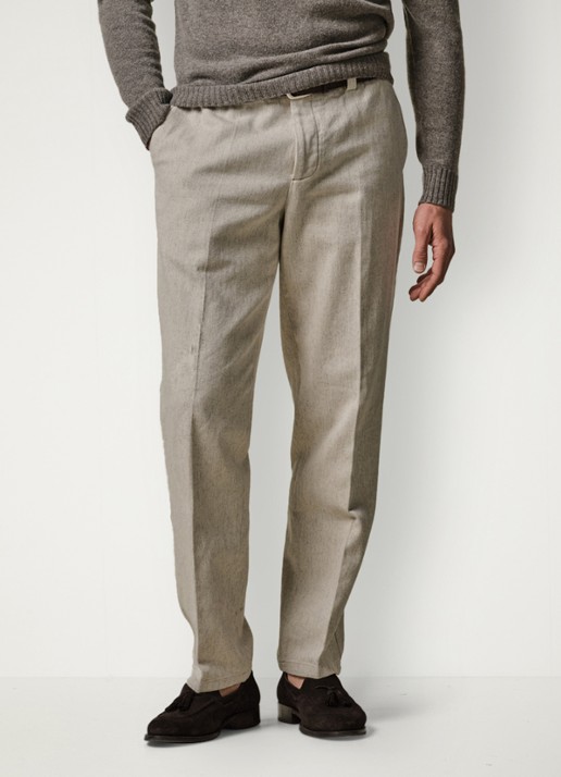 Profuomo Straight fit pantalon met steekzakken