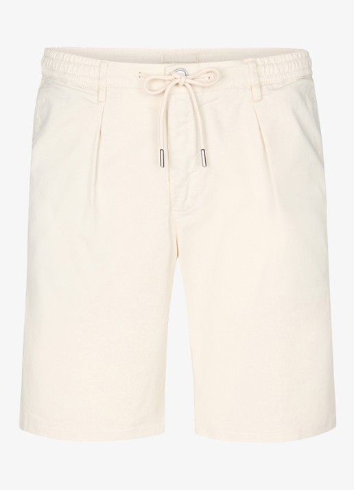 Profuomo Straight fit short met stretch - voorkant gebroken wit