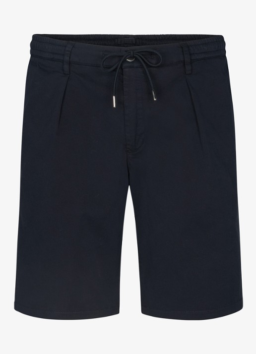 Profuomo Straight fit short met stretch - voorkant 4 donkerblauw