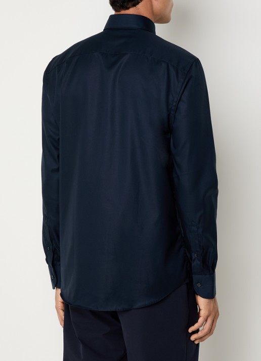 Profuomo Strijkvrij slim fit overhemd - achterkant donkerblauw