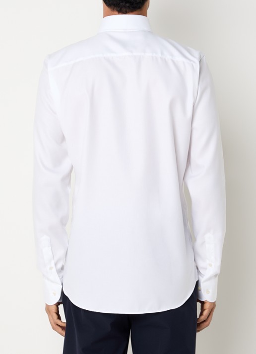 Profuomo Strijkvrij slim fit overhemd - achterkant wit