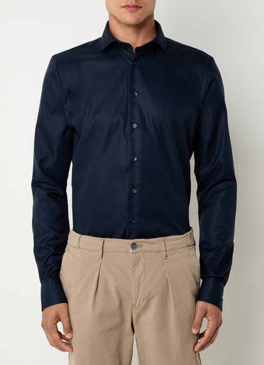 Profuomo Strijkvrij slim fit overhemd