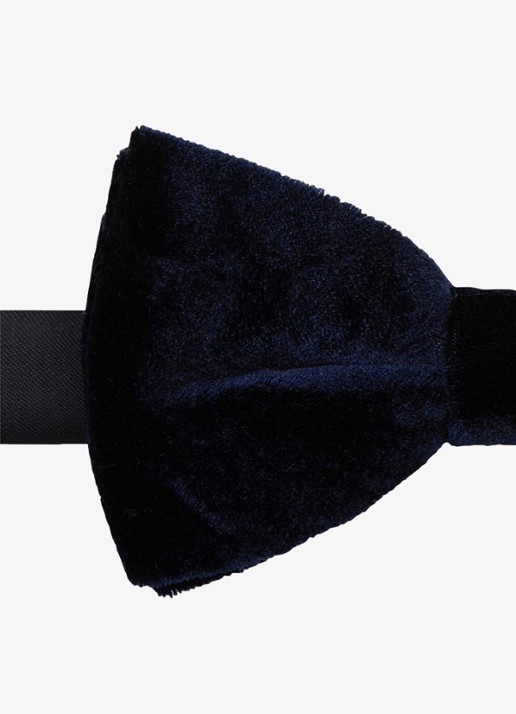 Profuomo Strik van velvet - detail donkerblauw