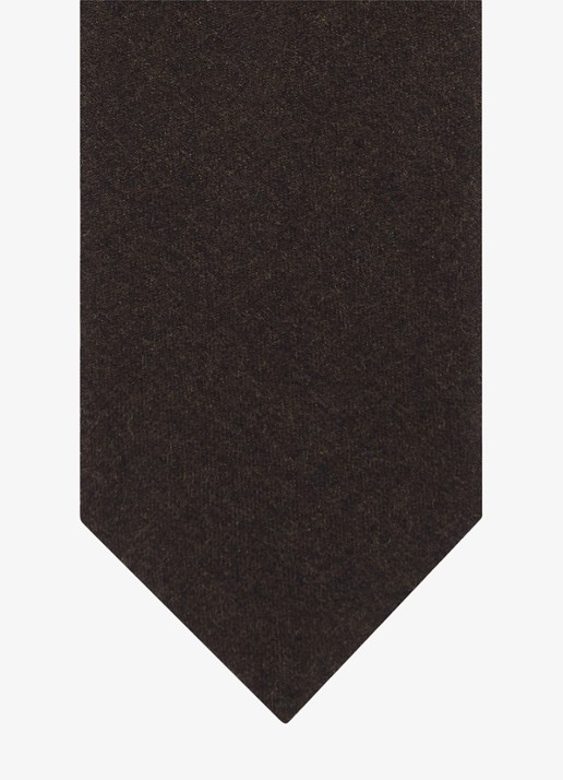 Profuomo Stropdas van wol - detail donkerbruin