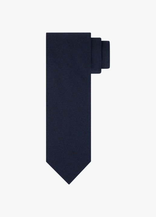 Profuomo Stropdas van wol - voorkant donkerblauw