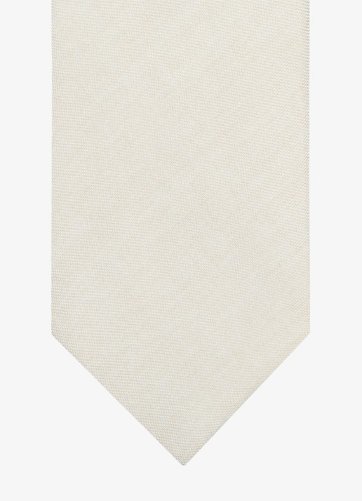 Profuomo Stropdas van zijde - detail gebroken wit