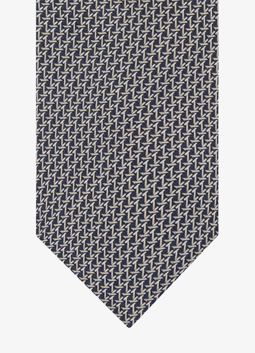 Profuomo Stropdas van zijde - detail donkerblauw
