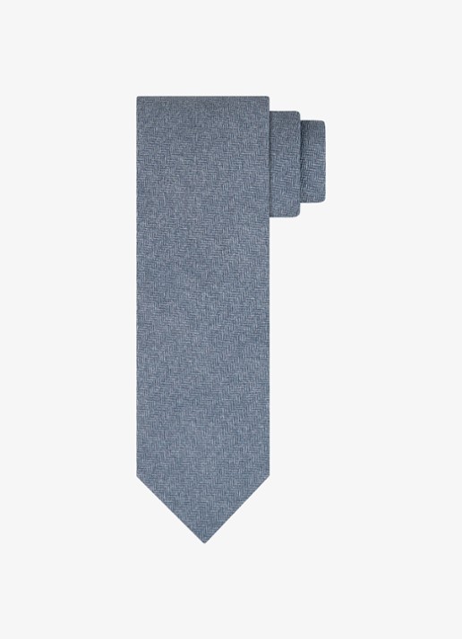 Profuomo Stropdas van zijde - voorkant blauw