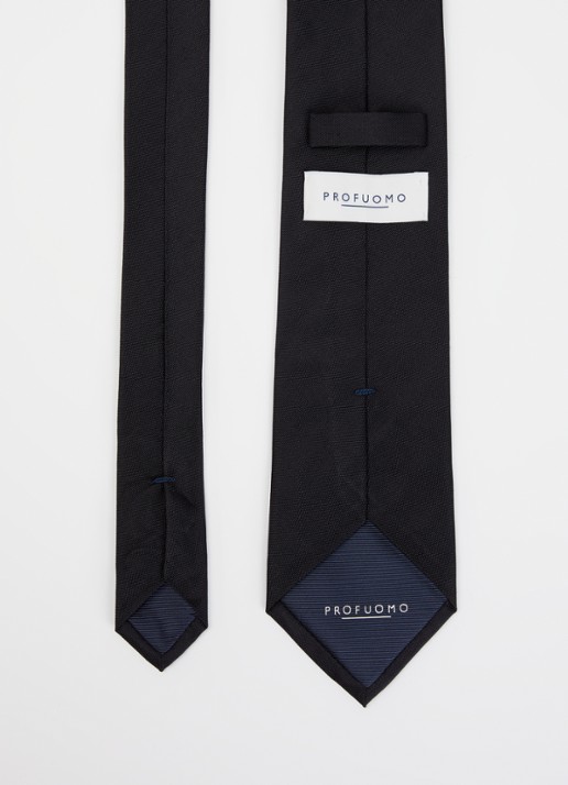 Profuomo Stropdas van zijde - detail zwart