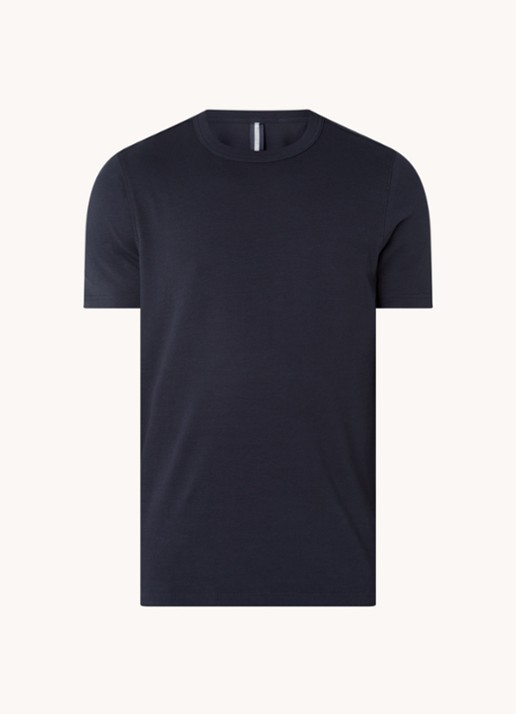 Profuomo T-shirt met logo - voorkant 2 donkerblauw