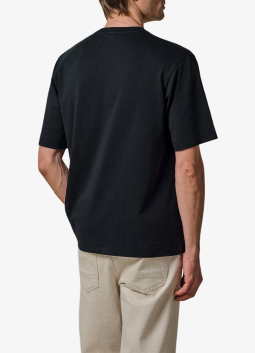 Profuomo T-shirt met ronde hals - achterkant donkerblauw