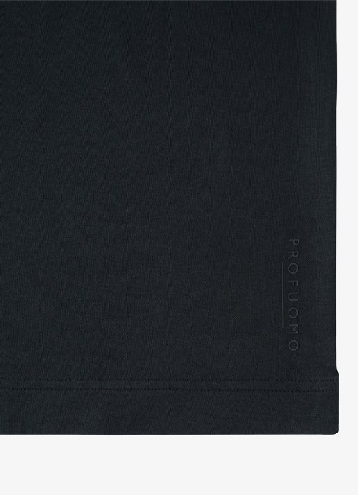 Profuomo T-shirt met ronde hals - detail 6 donkerblauw