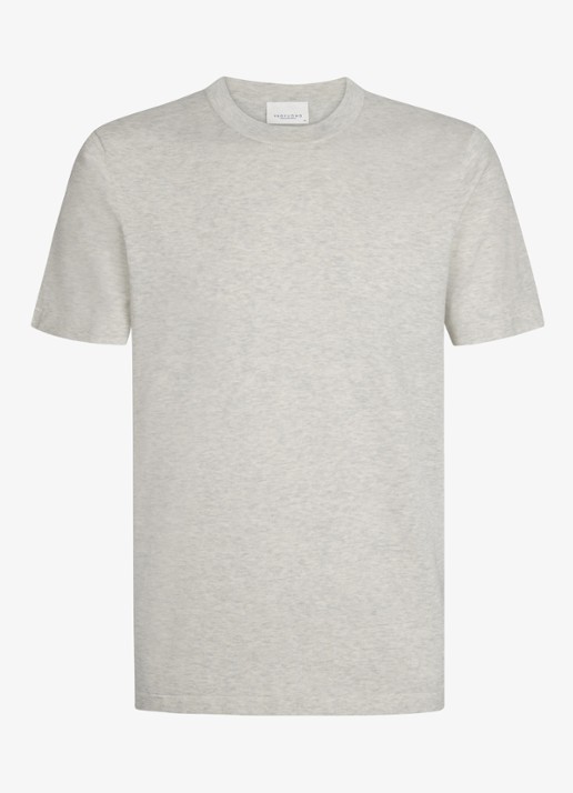 Profuomo T-shirt met ronde hals - voorkant lichtgrijs