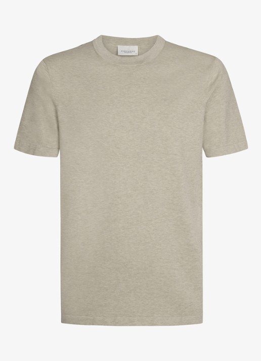 Profuomo T-shirt met ronde hals - voorkant 5 beige
