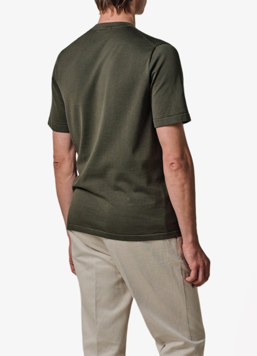 Profuomo T-shirt met ronde hals - achterkant 5 groen