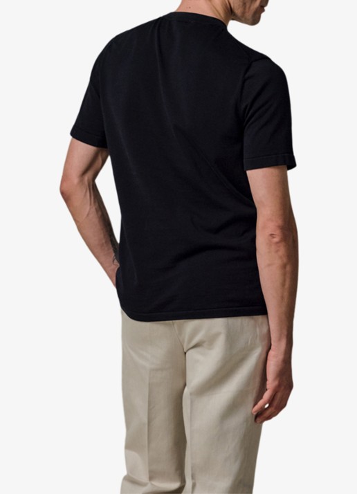 Profuomo T-shirt met ronde hals - achterkant donkerblauw