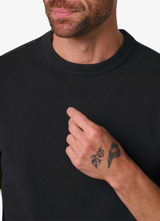 Profuomo T-shirt van jersey - detail 3 zwart